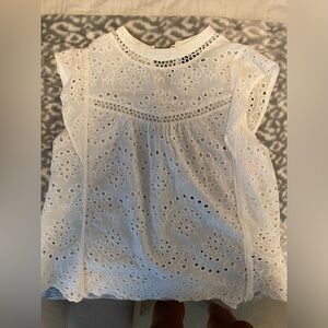 7 for all mankind white eyelet top